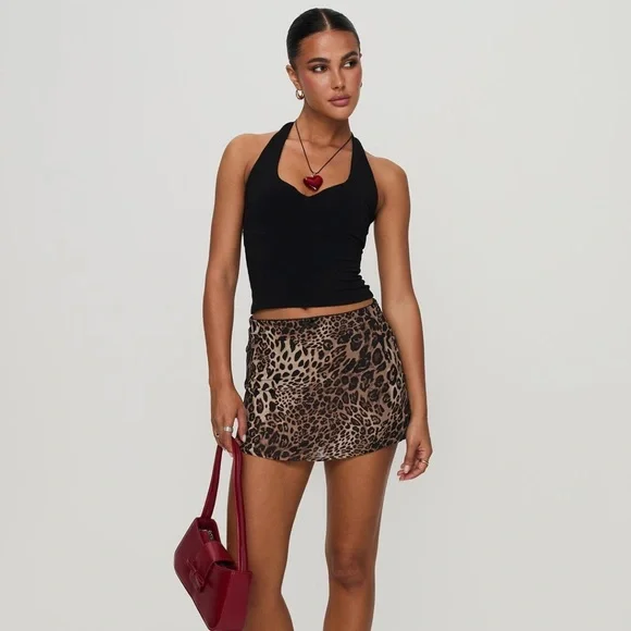 NWT - Princess Polly - Tejano Mini Skirt Leopard - Picture 3 of 12